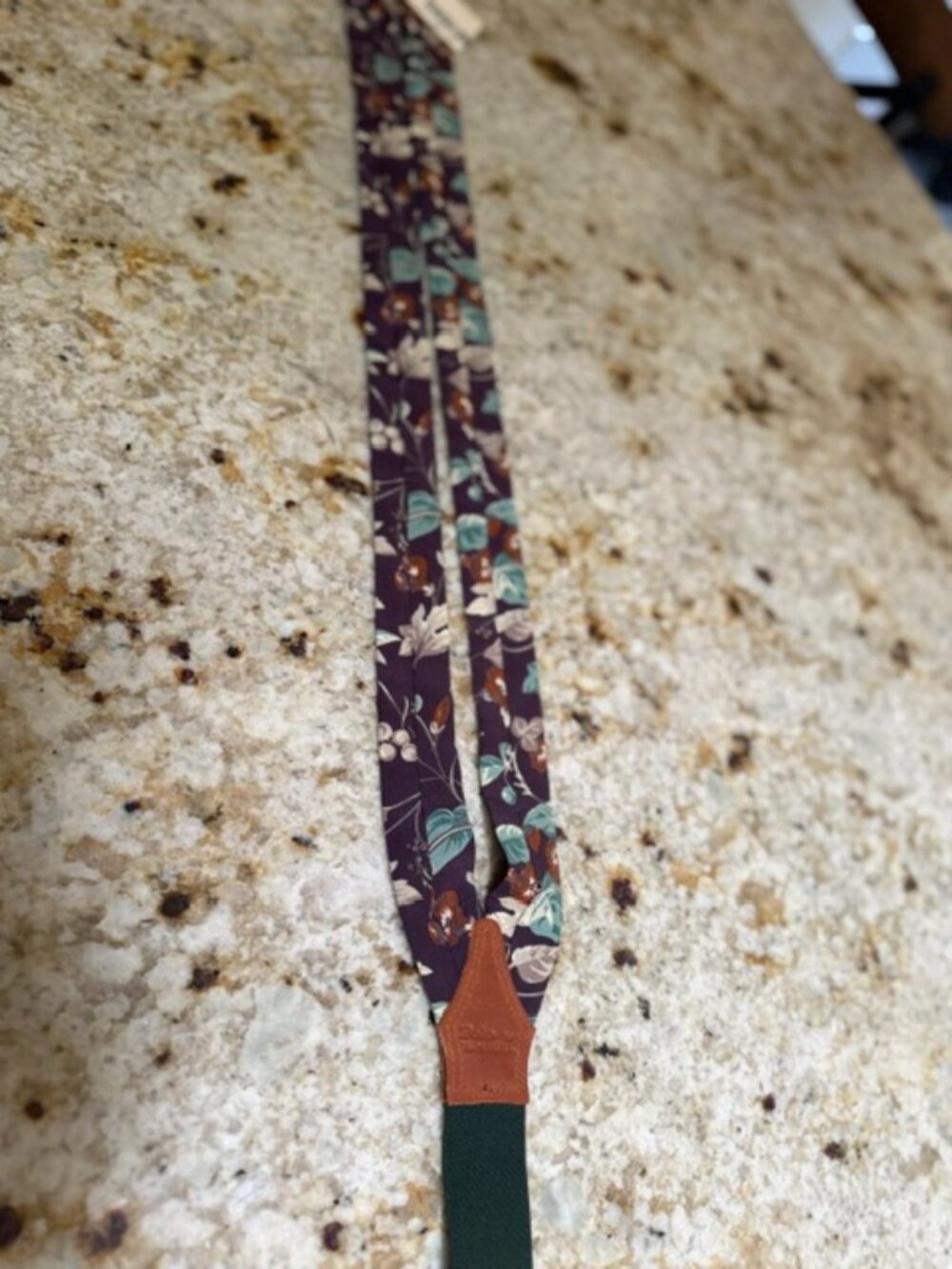 NWT Vintage Polo by Ralph Lauren Suspenders Floral Design